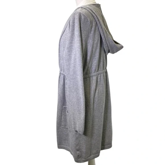 TORRID Women's size 0 (L) Gray Everyday Anorak Hooded Cinched Waist Sweater - Picture 5 of 11